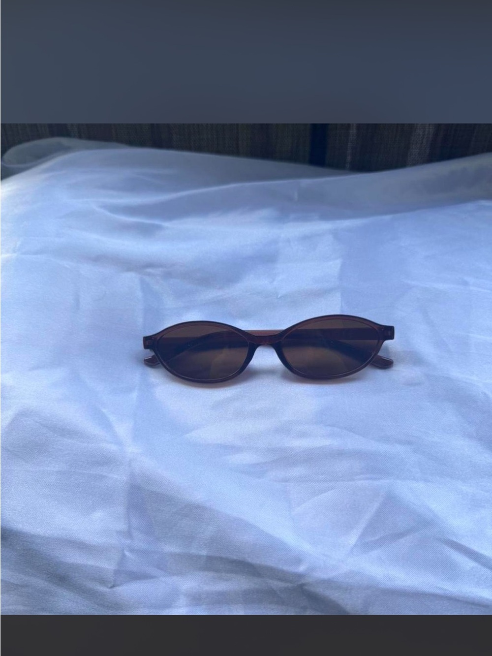 Brown Oval Women’s Sunglasses - Unbranded